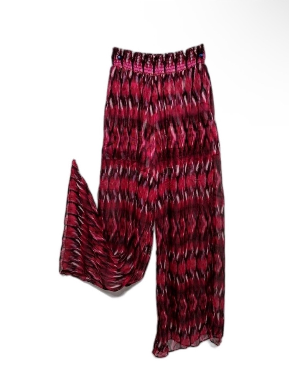 Misa Los Angeles Red Ikat Swim Coverup Pia Pants NWOT XS